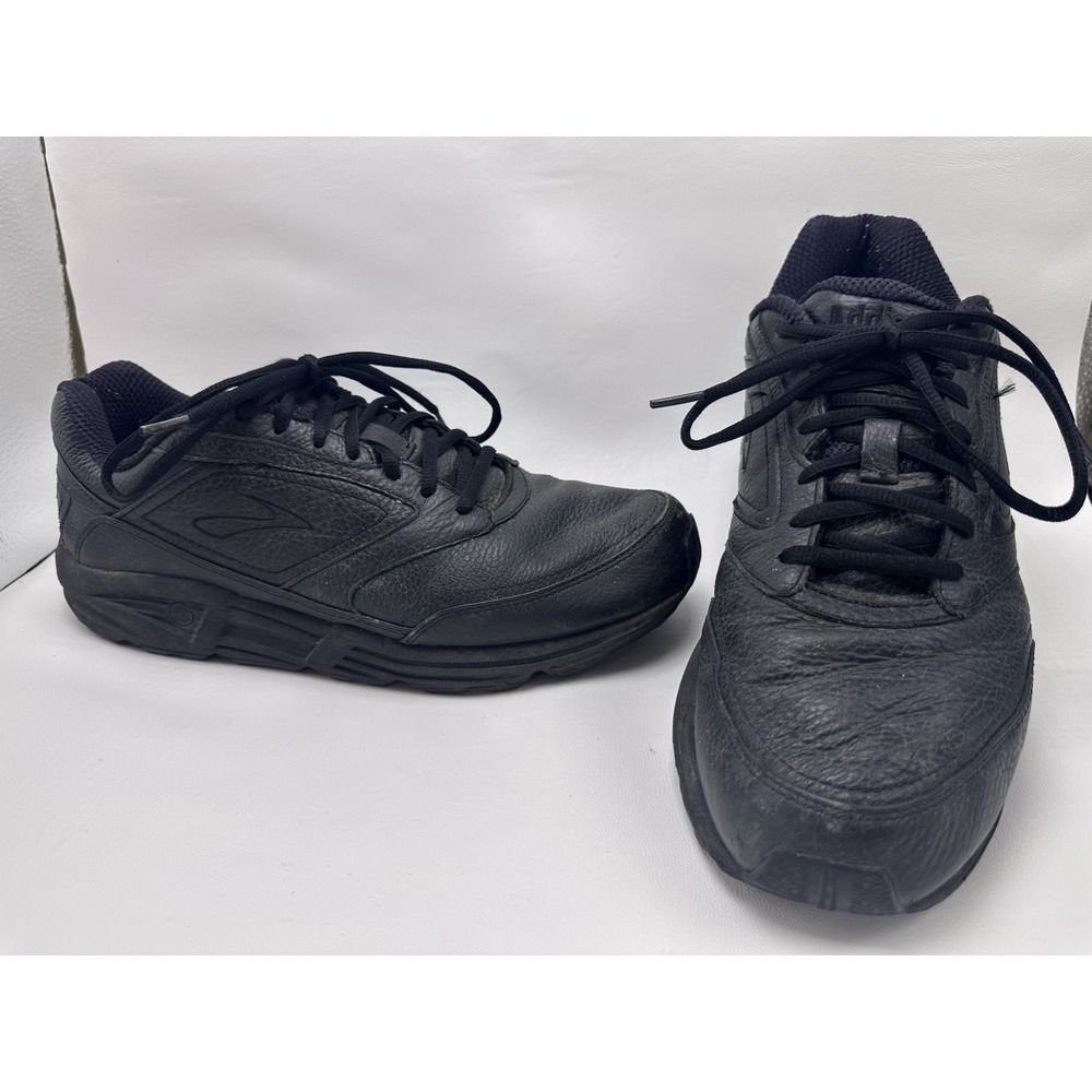 Brooks Addiction Walker Mens Size 12 M Black Athletic Leather Shoes Sneakers